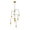 Z-Lite Neutra 7 Light Chandelier, Matte Black + Foundry Brass & Opal 621-7MB-FB - alternate 1